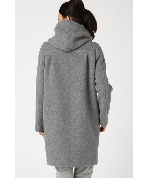 JOURNAL STANDARD（ジャーナルスタンダード）の「《予約》ダブルモッサー2WAYフード ロングコート◆（ジャケット/アウター・レディース・ブラック/グレー/ナチュラル/キャメル・S/M）」の21枚目の写真