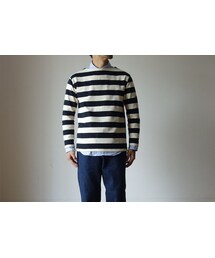 SAINT JAMES | 【RECOMMEND】SAINTJAMES セントジェームス OUESSANT ウエッソン WIDE BORDER ワイドボーダー ECRU×NOIR 生成り×ブラック【正規取り扱い品】(Tシャツ/カットソー)