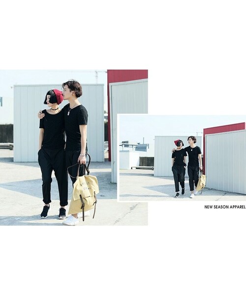 STORES.jp(ストアーズドットジェーピー)の「ペグトップパンツ★ユニセックス★ストライプ×ネオモード★【送料無料】(スラックス・メンズ・その他)」の6枚目の写真