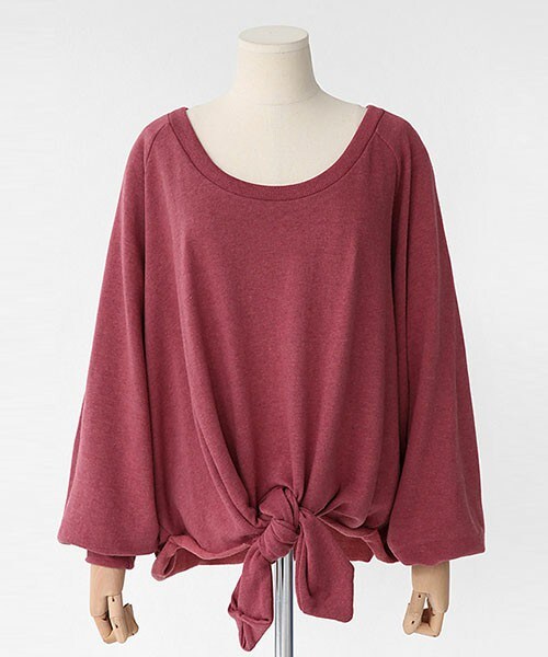 DHOLIC（ディーホリック）の「前しばりスウェットトップス（スウェット・レディース・グレー/ベージュ/ワイン・FREE）」の3枚目の写真