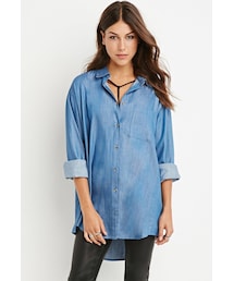 FOREVER 21 | FOREVER 21 Oversized Chambray Shirt(シャツ/ブラウス)