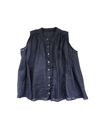 Handmade | リネンギャザーノースリーブブラウス(シャツ/ブラウス)