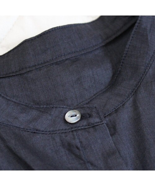 Handmade(ハンドメイド)の「リネンギャザーノースリーブブラウス(シャツ/ブラウス・レディース・その他)」の2枚目の写真
