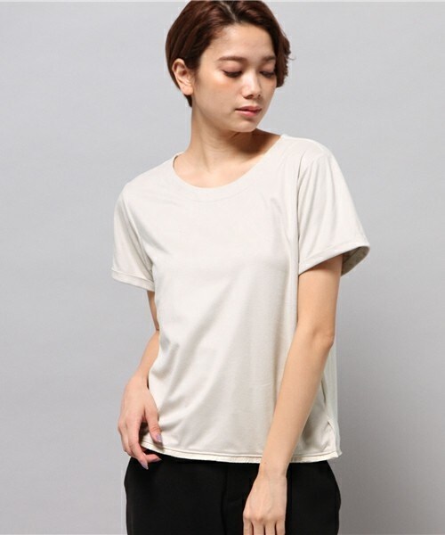 FREDY&GLOSTER(フレディアンドグロスター)の「ビーガンスエードプルオーバー(Tシャツ/カットソー・レディース・キナリ/キャメル・38)」の15枚目の写真