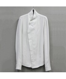 JULIUSユリウス コットンシルク混 カバードシャツジャケット グレー