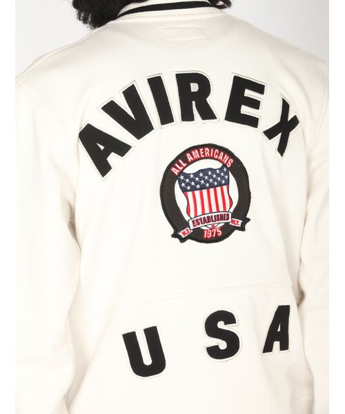 AVIREX（アヴィレックス）の「AVIREX/avirex/アヴィレックス/ SIGNATURE VARSITY SWEAT JACKET/ シグネチャー ヴァーシティー スウェット ジャケット（ジャケット/アウター・メンズ・OFF/WHITE/BLACK/NAVY・M/L/XL/XXL）」の6枚目の写真