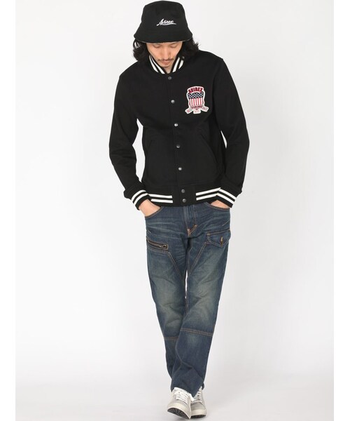 AVIREX（アヴィレックス）の「AVIREX/avirex/アヴィレックス/ SIGNATURE VARSITY SWEAT JACKET/ シグネチャー ヴァーシティー スウェット ジャケット（ジャケット/アウター・メンズ・OFF/WHITE/BLACK/NAVY・M/L/XL/XXL）」の14枚目の写真