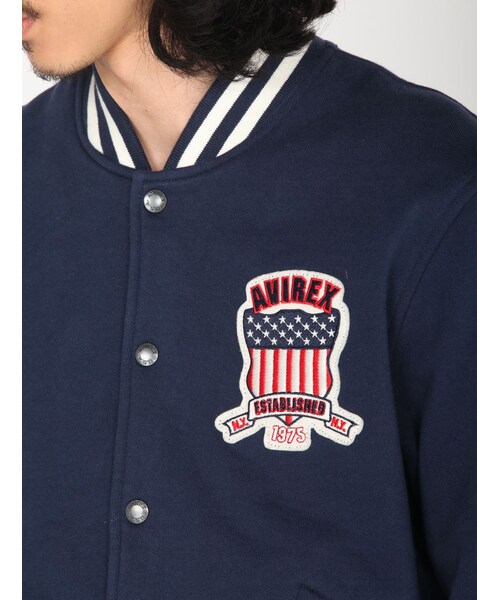 AVIREX（アヴィレックス）の「AVIREX/avirex/アヴィレックス/ SIGNATURE VARSITY SWEAT JACKET/ シグネチャー ヴァーシティー スウェット ジャケット（ジャケット/アウター・メンズ・OFF/WHITE/BLACK/NAVY・M/L/XL/XXL）」の18枚目の写真