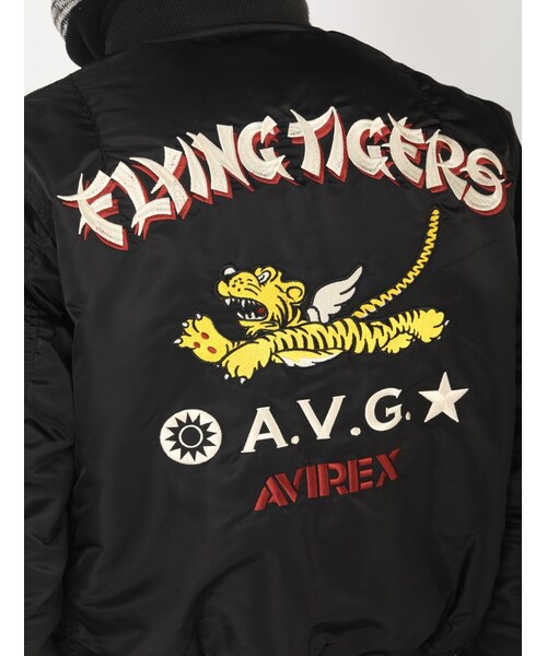 AVIREX(アヴィレックス)の「AVIREX/avirex/アヴィレックス/ FLYNG TIGER MA-1 / フライングタイガーMA-1(ジャケット/アウター・メンズ・BLACK/SAGE・M/L/XL/XXL)」の9枚目の写真