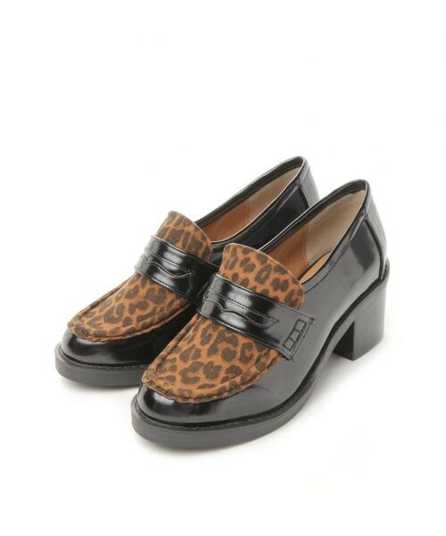 BLISS POINT（ブリスポイント）の「フェイクレザーローファーパンプス50（シューズ・レディース・ブラック/レオパード/ネイビー・M(23~23.5cm)/L(24~24.5cm)）」の2枚目の写真