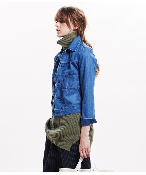 LE JUN（ルジュン）の「デニムGジャン（ジャケット/アウター・レディース・ブルー系・M）」の4枚目の写真