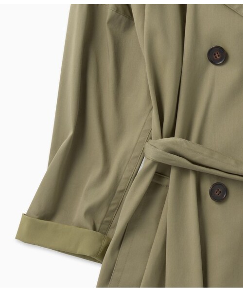 LE JUN（ルジュン）の「テンセル混ツイルトレンチコート（ジャケット/アウター・レディース・カーキ・F）」の8枚目の写真