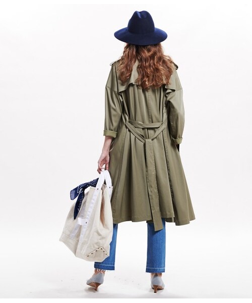 LE JUN（ルジュン）の「テンセル混ツイルトレンチコート（ジャケット/アウター・レディース・カーキ・F）」の5枚目の写真