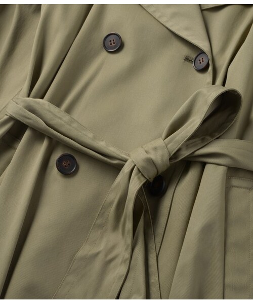 LE JUN（ルジュン）の「テンセル混ツイルトレンチコート（ジャケット/アウター・レディース・カーキ・F）」の12枚目の写真