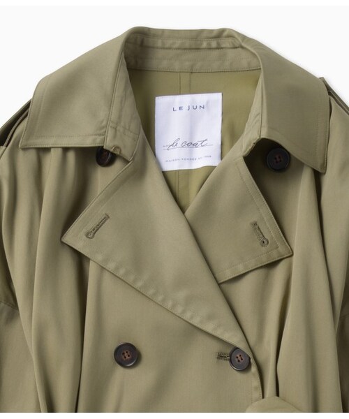 LE JUN（ルジュン）の「テンセル混ツイルトレンチコート（ジャケット/アウター・レディース・カーキ・F）」の6枚目の写真