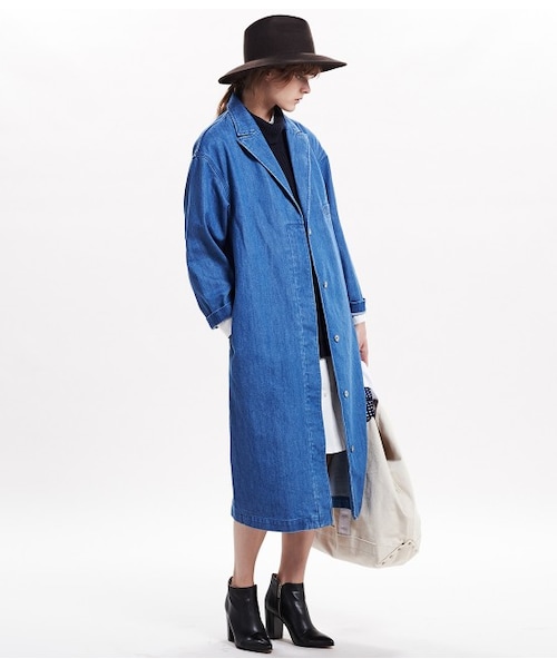 LE JUN（ルジュン）の「デニムチェスターコート（ジャケット/アウター・レディース・ネイビー/ブルー系・F）」の9枚目の写真