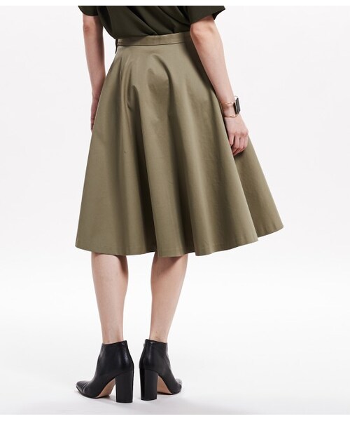 LE JUN（ルジュン）の「ツイルフレアースカート（スカート・レディース・カーキ・S/M）」の4枚目の写真