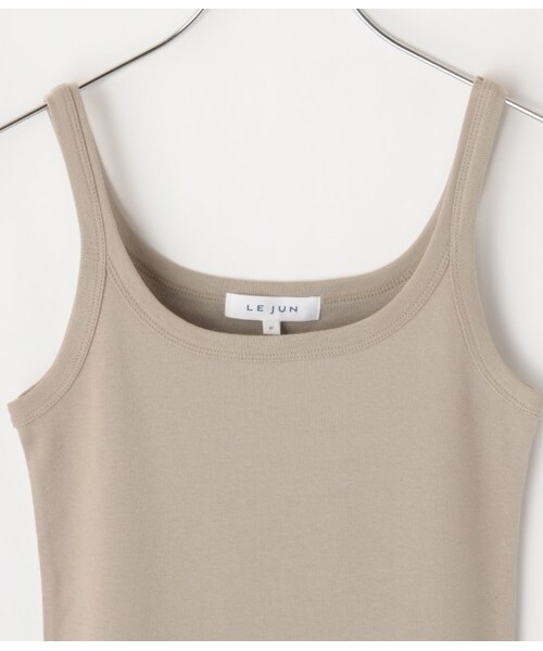 LE JUN（ルジュン）の「フライスタンクトップ（トップス・レディース・ブラック/グレー/オフホワイト/ベージュ・F）」の9枚目の写真