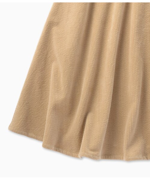 LE JUN（ルジュン）の「コーデュロイフレアースカート（スカート・レディース・オフホワイト/ベージュ・S/M）」の9枚目の写真