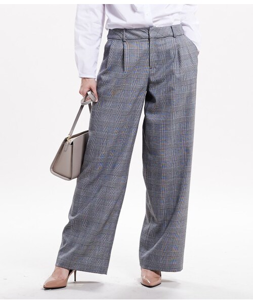 LE JUN（ルジュン）の「サキソニータックワイドパンツ（パンツ・レディース・ブラック/グレー・S/M）」の4枚目の写真