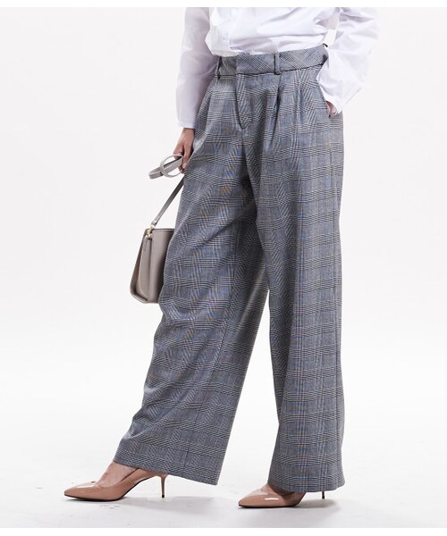 LE JUN（ルジュン）の「サキソニータックワイドパンツ（パンツ・レディース・ブラック/グレー・S/M）」の5枚目の写真