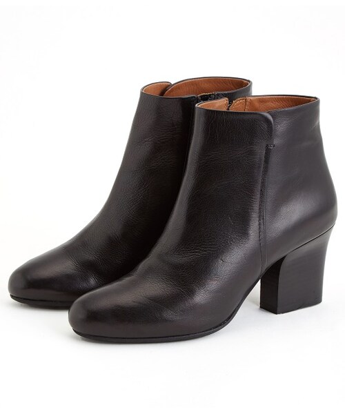 ADAM ET ROPE'（アダムエロペ）の「ベーシックショートブーツ（シューズ・レディース・ブラック/ベージュ系・36.0/37.0/38.0/39.0）」の2枚目の写真