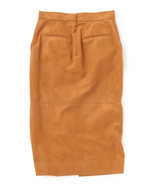 ADAM ET ROPE'（アダムエロペ）の「フェイクスエードミディ丈スカート（スカート・レディース・キャメル/ベージュ・36/38）」の4枚目の写真