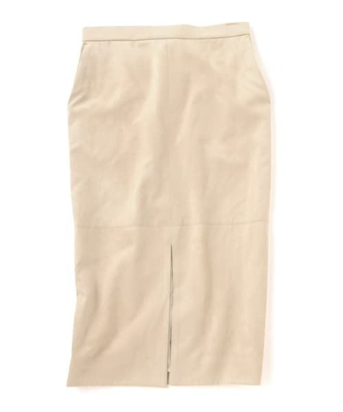 ADAM ET ROPE'（アダムエロペ）の「フェイクスエードミディ丈スカート（スカート・レディース・キャメル/ベージュ・36/38）」の3枚目の写真