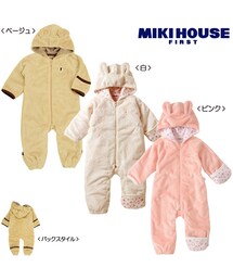 MIKI HOUSE | 【ミキハウスファースト】お耳つき！あったか！なりきりカバーオール【ジャンプスーツ】(ロンパース)
