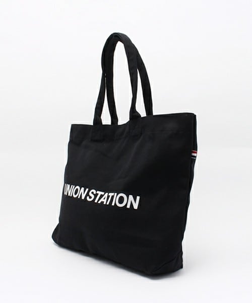 UNION STATION（ユニオンステーション）の「UNION STATIONオリジナルトートバッグ（トートバッグ・メンズ・ホワイト/ブラック・FREE）」の3枚目の写真