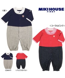 MIKI HOUSE | くるま＆うさちゃんのカーディガンスタイル☆ツーウェイオール(ロンパース)
