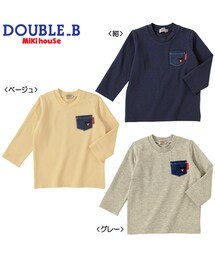 MIKI HOUSE | 【ダブルＢ】★Everyday Double_B★デニムポケット付き長袖Ｔシャツ(Tシャツ/カットソー)