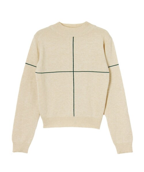 PAMEO POSE(パメオポーズ)の「THIN CROSS KNIT(ニット/セーター・レディース・グレー/ブラック/ベージュ・F)」の3枚目の写真