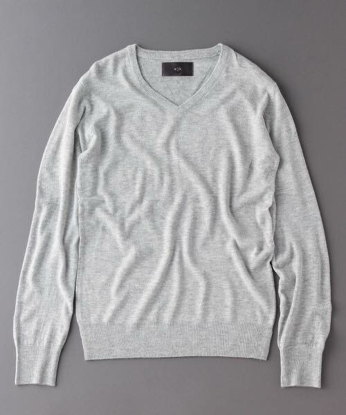 wjk 1 mile(ダブルジェイケイワンマイル)の「wjk/ダヴルジェイケイ/アンゴラ混 Vネックニット(ニット/セーター・メンズ・ブラック/グレー/ネイビー/バーガンディー・MEDIUM/SMALL/LARGE)」の20枚目の写真