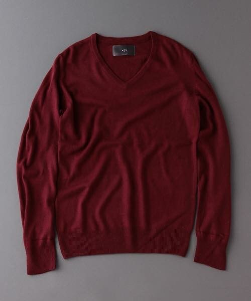 wjk 1 mile(ダブルジェイケイワンマイル)の「wjk/ダヴルジェイケイ/アンゴラ混 Vネックニット(ニット/セーター・メンズ・ブラック/グレー/ネイビー/バーガンディー・MEDIUM/SMALL/LARGE)」の22枚目の写真
