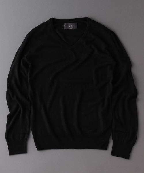 wjk 1 mile(ダブルジェイケイワンマイル)の「wjk/ダヴルジェイケイ/アンゴラ混 Vネックニット(ニット/セーター・メンズ・ブラック/グレー/ネイビー/バーガンディー・MEDIUM/SMALL/LARGE)」の19枚目の写真