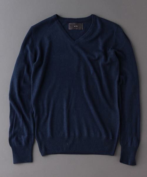 wjk 1 mile(ダブルジェイケイワンマイル)の「wjk/ダヴルジェイケイ/アンゴラ混 Vネックニット(ニット/セーター・メンズ・ブラック/グレー/ネイビー/バーガンディー・MEDIUM/SMALL/LARGE)」の21枚目の写真