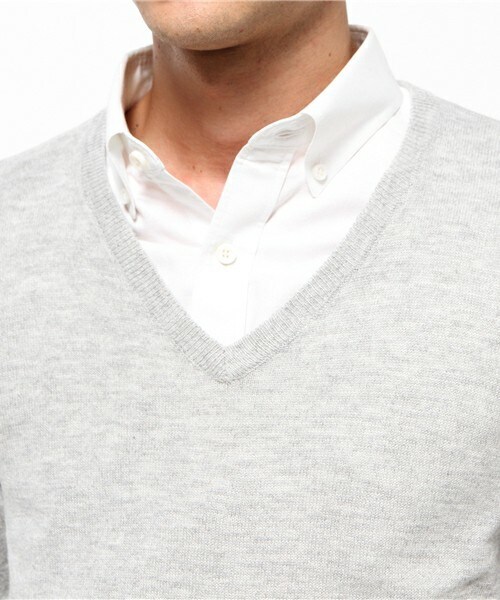 wjk 1 mile(ダブルジェイケイワンマイル)の「wjk/ダヴルジェイケイ/アンゴラ混 Vネックニット(ニット/セーター・メンズ・ブラック/グレー/ネイビー/バーガンディー・MEDIUM/SMALL/LARGE)」の8枚目の写真