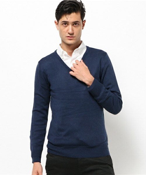 wjk 1 mile(ダブルジェイケイワンマイル)の「wjk/ダヴルジェイケイ/アンゴラ混 Vネックニット(ニット/セーター・メンズ・ブラック/グレー/ネイビー/バーガンディー・MEDIUM/SMALL/LARGE)」の15枚目の写真