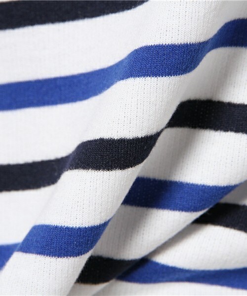 wjk 1 mile（ダブルジェイケイワンマイル）の「wjk/ダヴルジェイケイ/バスクボーダー プレミアム半袖Ｔ（Tシャツ/カットソー・メンズ・ホワイト×グレー/ホワイト×ブルー/ホワイト×レッド/ネイビー・SMALL/MEDIUM/LARGE/X-LARGE）」の12枚目の写真