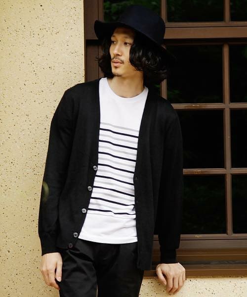 wjk 1 mile（ダブルジェイケイワンマイル）の「wjk/ダヴルジェイケイ/バスクボーダー プレミアム半袖Ｔ（Tシャツ/カットソー・メンズ・ホワイト×グレー/ホワイト×ブルー/ホワイト×レッド/ネイビー・SMALL/MEDIUM/LARGE/X-LARGE）」の22枚目の写真