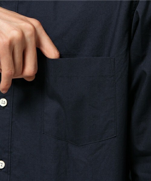 FREDY&GLOSTER（フレディアンドグロスター）の「マオカラーロングシャツ（シャツ/ブラウス・メンズ・カーキ/ネイビー・MEDIUM/LARGE）」の7枚目の写真