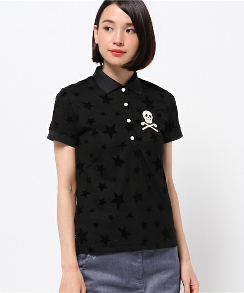MARK & LONA(マークアンドロナ)の「Stellar Polo(ポロシャツ・レディース・ホワイト/ブラック/ヘザ-グレー・SMALL/MEDIUM)」の4枚目の写真