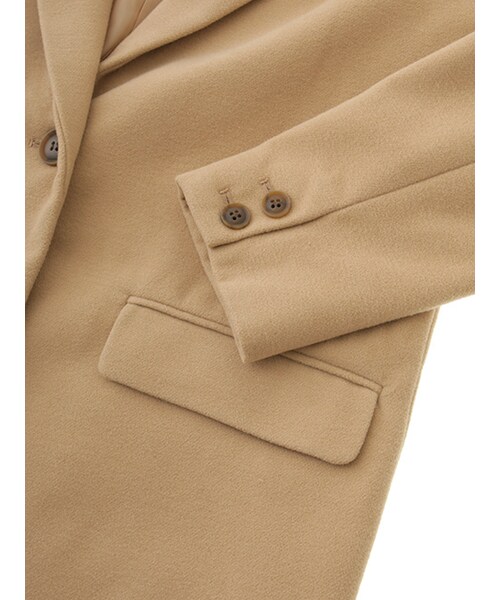 w closet（ダブルクローゼット）の「【予約】シングルチェスターコート（ジャケット/アウター・レディース・Lブルー/キャメル/グレー/ブラック・FREE）」の9枚目の写真