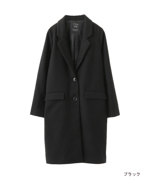 w closet（ダブルクローゼット）の「【予約】シングルチェスターコート（ジャケット/アウター・レディース・Lブルー/キャメル/グレー/ブラック・FREE）」の2枚目の写真