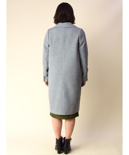 w closet（ダブルクローゼット）の「【予約】シングルチェスターコート（ジャケット/アウター・レディース・Lブルー/キャメル/グレー/ブラック・FREE）」の7枚目の写真