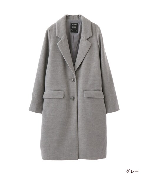 w closet（ダブルクローゼット）の「【予約】シングルチェスターコート（ジャケット/アウター・レディース・Lブルー/キャメル/グレー/ブラック・FREE）」の3枚目の写真