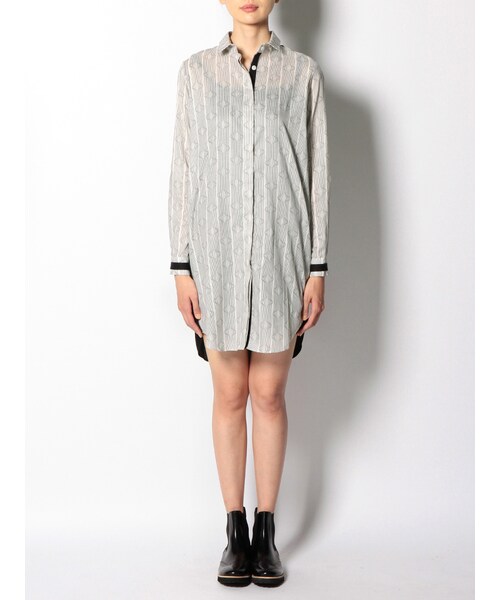 Usagi pour toi（ウサギプゥトワ）の「EROTOKRITOS プリントシャツドレス（その他・black・0）」の6枚目の写真