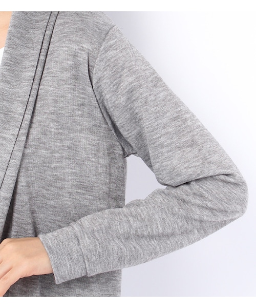 mysty woman（ミスティウーマン）の「ショールカラーロングカーディガン（トップス・レディース・グレー/カーキ/ネイビー）」の8枚目の写真