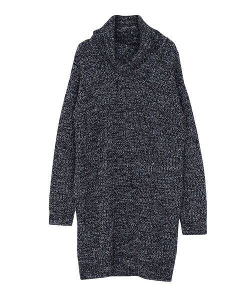 MURUA（ムルーア）の「【FEMININE】オフタートルニットワンピース（ワンピース/ドレス・レディース・ブラック/ブラウン/ライトミックス/ミックス）」の4枚目の写真